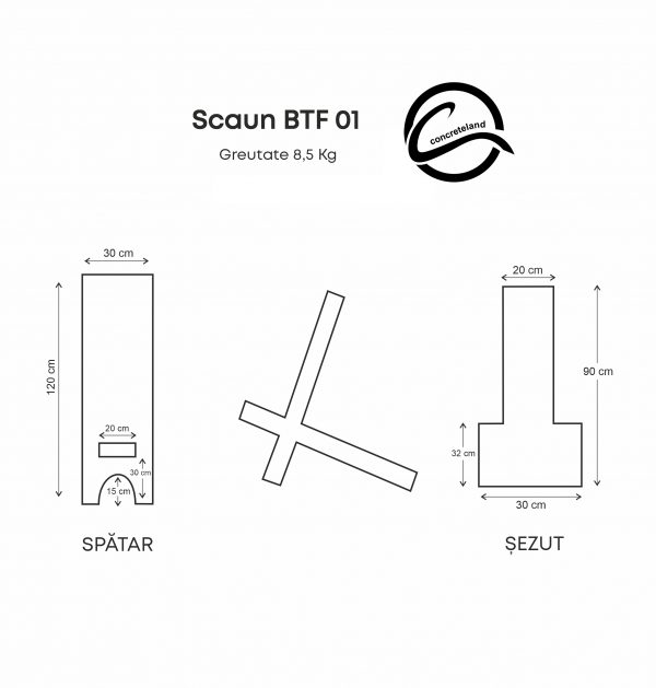 SCAUN BTF-01 NATUR - imagine 3
